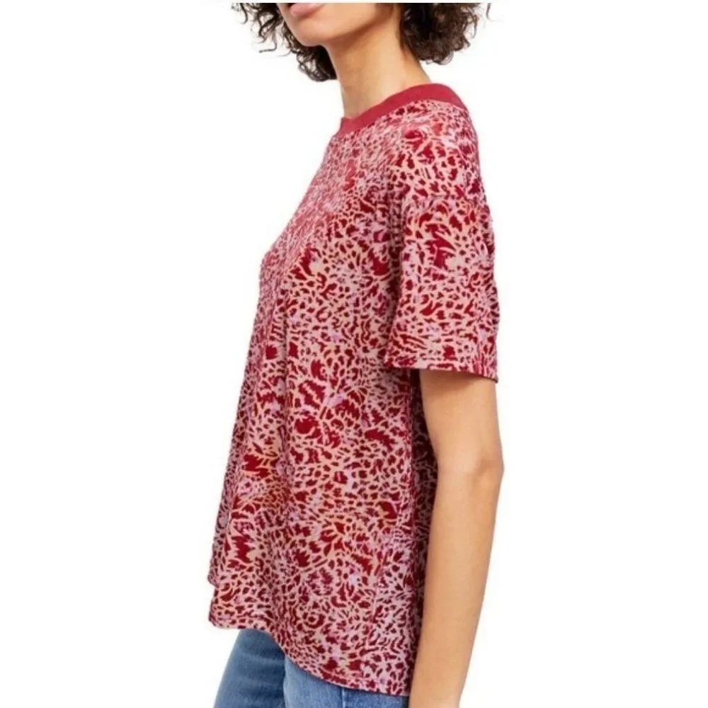 Free People We The Free Teddy T-Shirt S Red